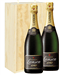 Lanson Two Bottle Champagne Gift in Wooden Box