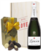 Lanson White Label Valentines Champagne and Chocolates Gift Box