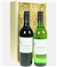Le Jongleur Mixed Wine Two Bottle Wine Gift in Wooden Box