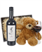 Limestone Coast Cabernet Sauvignon Red Wine and Teddy Bear Gift Basket