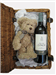 Michel Lynch White Bordeaux Wine and Teddy Bear Gift Basket