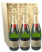 Moet & Chandon NV Three Bottle Champagne Gift in Wooden Box
