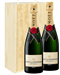 Moet & Chandon Two Bottle Champagne Gift in Wooden Box