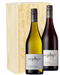New Zealand Mixed Two Bottle Wine Gift in Wooden Box