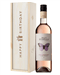 Pinot Grigio Rose Wine Birthday Gift In Wooden Box