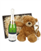 Pol Roger Champagne and Teddy Bear Gift Basket