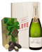 Pol Roger Valentines Champagne and Chocolates Gift Box