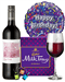 Red Wine And Chocolates Birthday Gift
