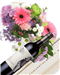 Red Wine And Flowers Congratulations Gift