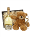 Ruinart Blanc de Blancs Champagne and Teddy Bear Gift Basket