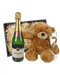 Taittinger Champagne and Teddy Bear Gift Basket