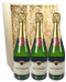 Taittinger Three Bottle Champagne Gift in Wooden Box