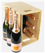 The Rose Collection Champagne Six Bottle Wooden Crate