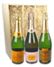 The Veuve Clicquot Collection Three Bottle Champagne Gift in Wooden Box