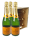 Veuve Clicquot Champagne Six Bottle Wooden Crate