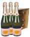 Veuve Clicquot Rose Champagne Six Bottle Wooden Crate