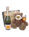 Veuve Cliqcuot Rose Champagne and Teddy Bear Gift Basket