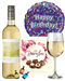 White Wine And Chocolates Birthday Gift