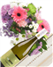 White Wine And Flowers Congratulations Gift