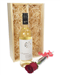 White Wine And Red Rose Valentines Gift
