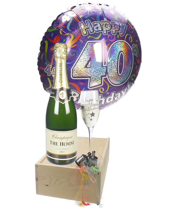 40th Birthday Champagne Gift Next Day Delivery UK