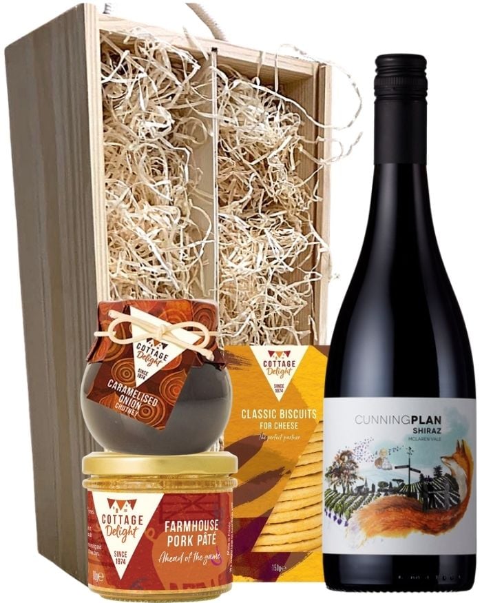 🥂 Australian Shiraz Wine & Gourmet Food Gift Box