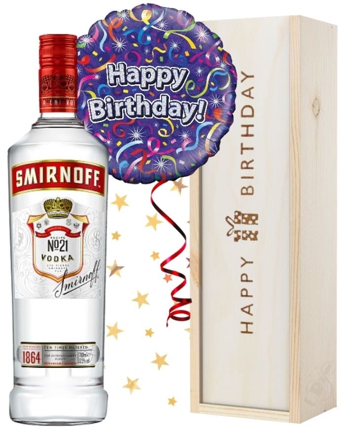 Birthday Vodka and Balloon Gift Next Day Delivery UK Sparkling Direct