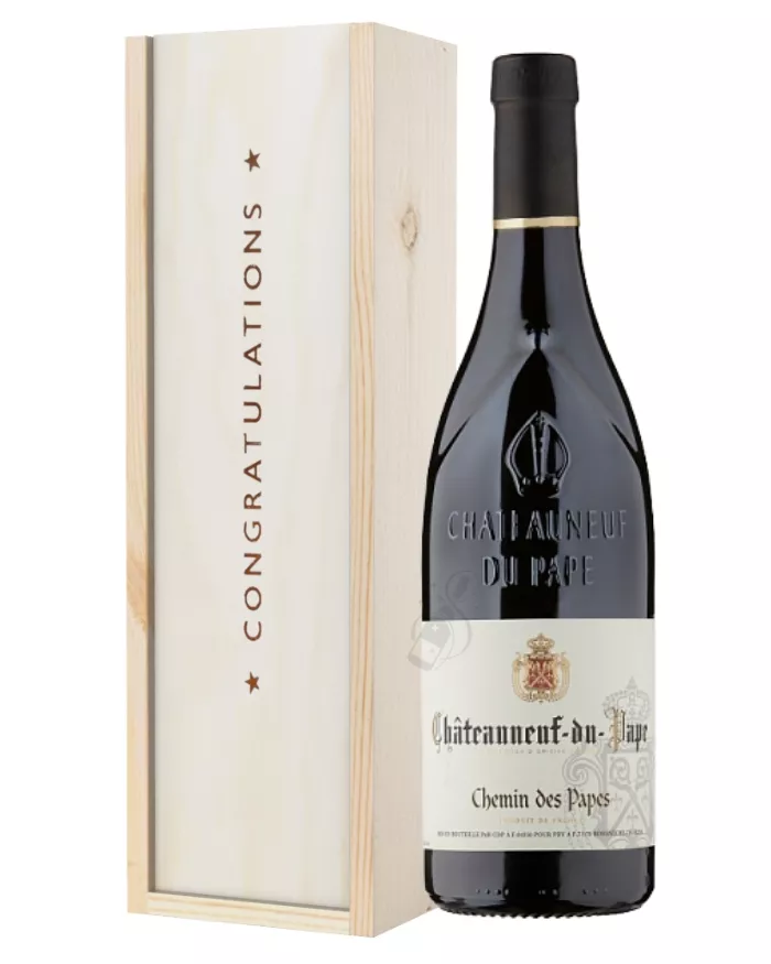 Chateauneuf Du Pape Red Wine Congratulations Gift