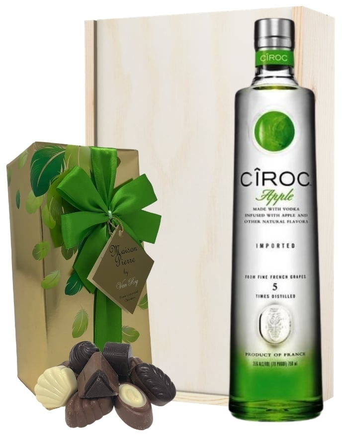 Ciroc Apple Vodka and Chocolates Gift Set - Next Day Delivery UK
