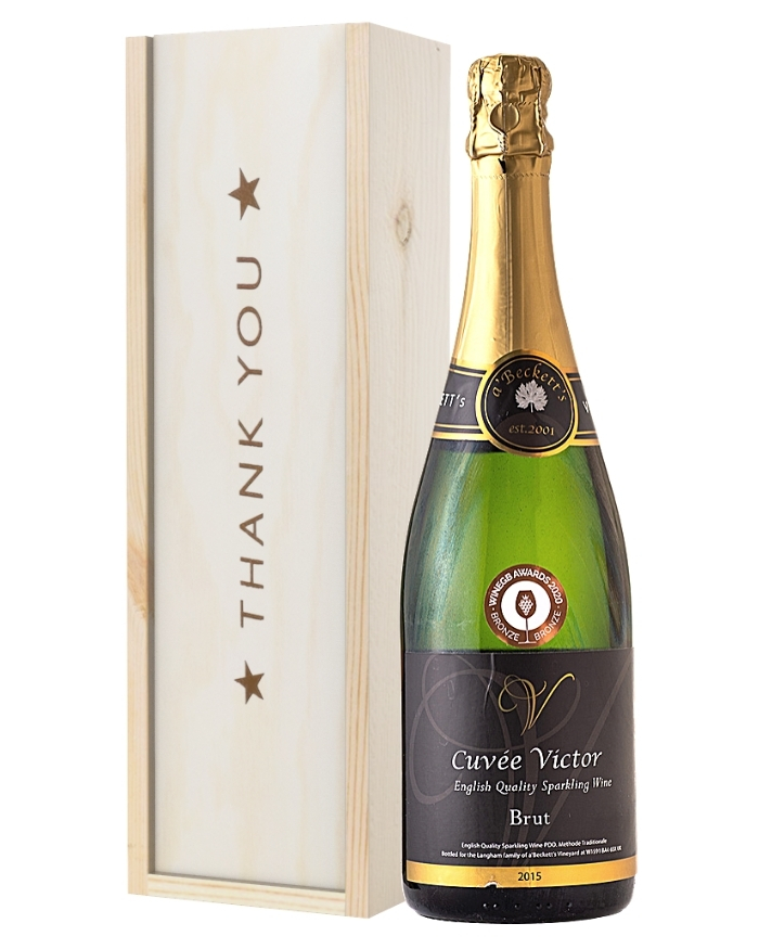 English Sparkling Wine Thank You Gift Next Day Delivery UK