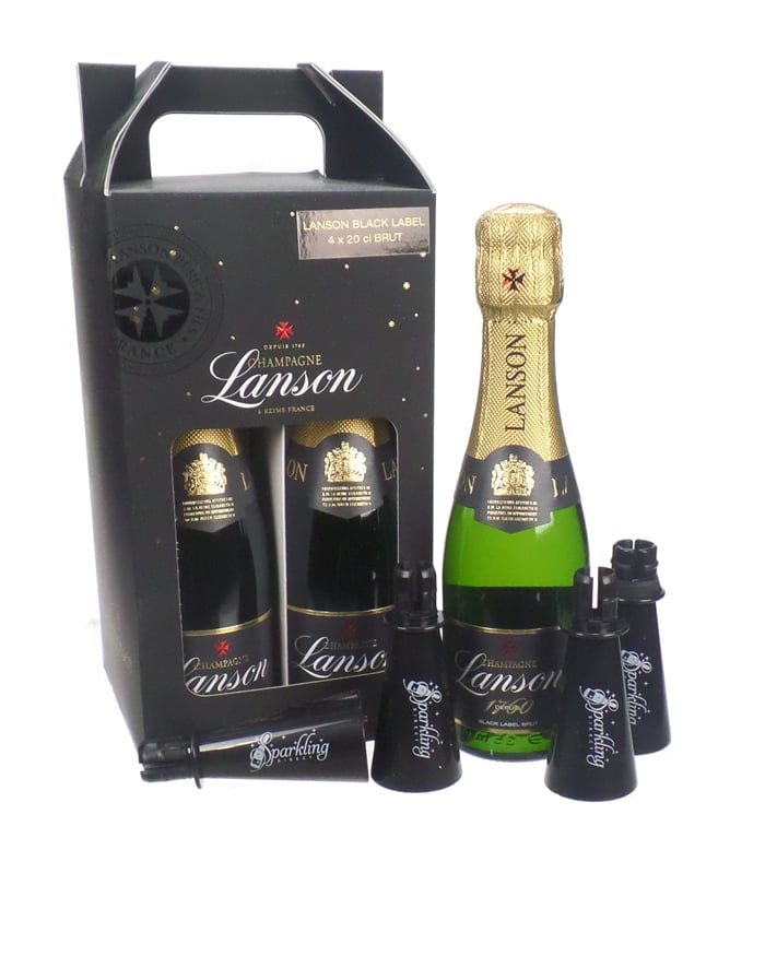 Lanson Four Mini Champagnes And Sippers Gift Set Next Day Delivery UK