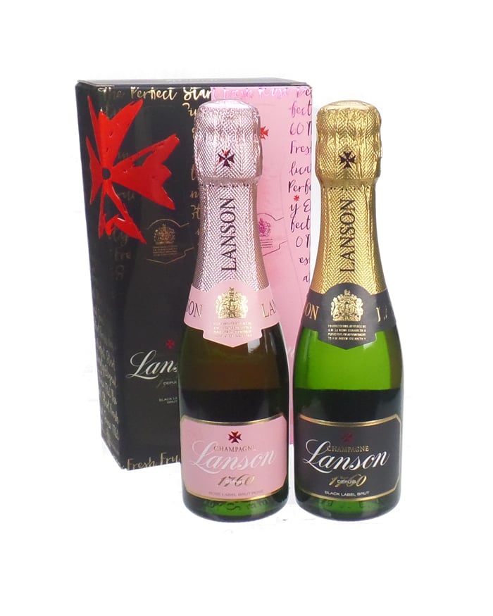 Lanson Mini Duo Champagne Set Next Day Delivery UK