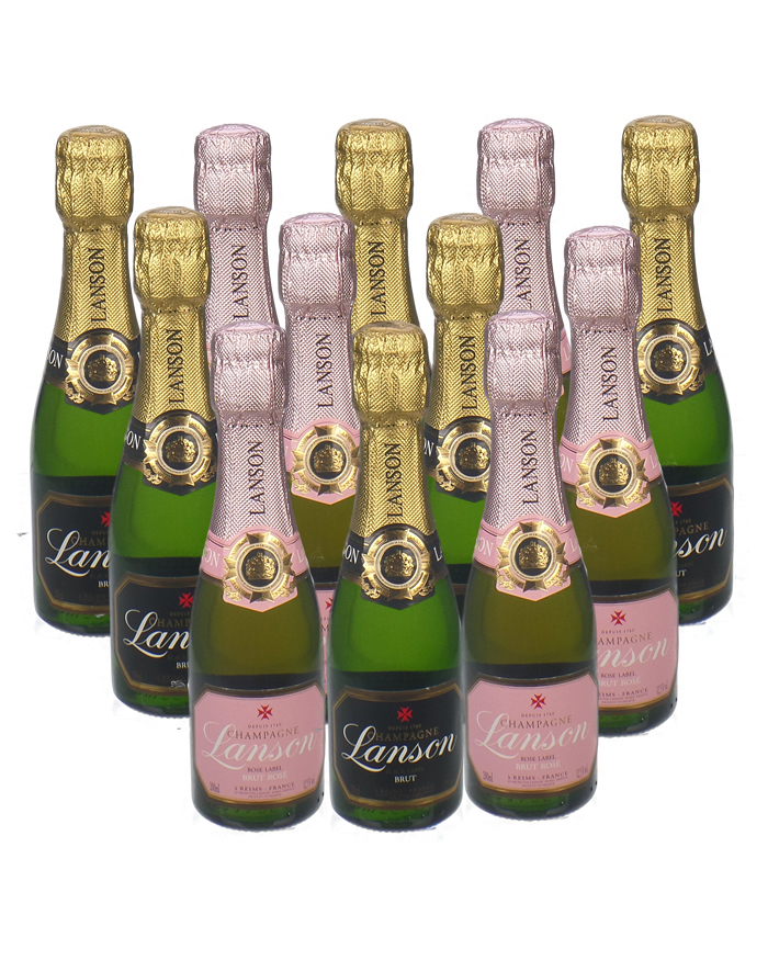 Lanson Mixed Champagne Mini Quarter Case Next Day Delivery UK