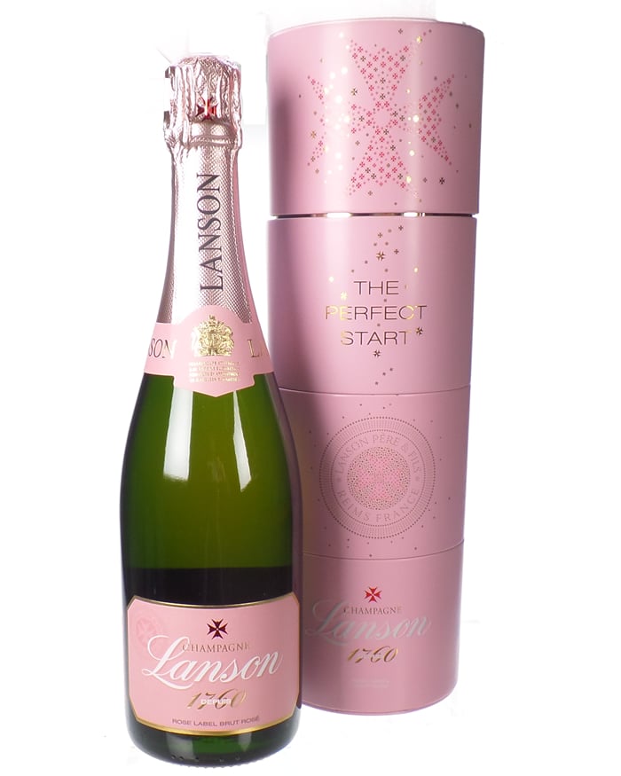 Lanson Rose Champagne Perfect Start Twist Tin