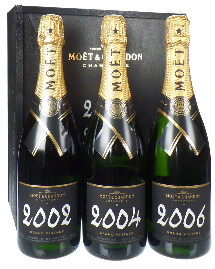 Moet Grand Vintage Champagne Triple Set
