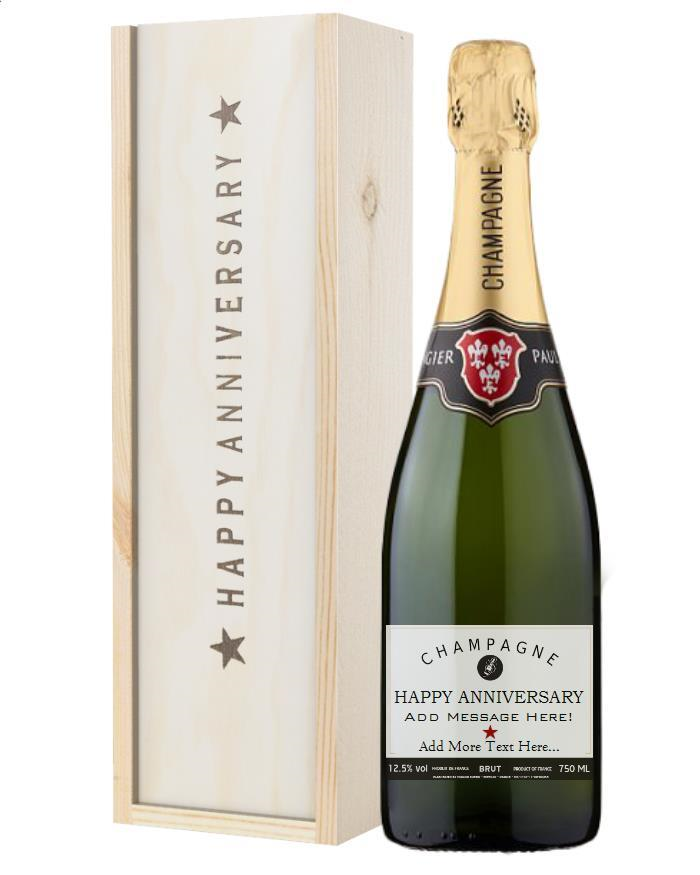 Personalised Anniversary Champagne Gift Next Day Delivery UK