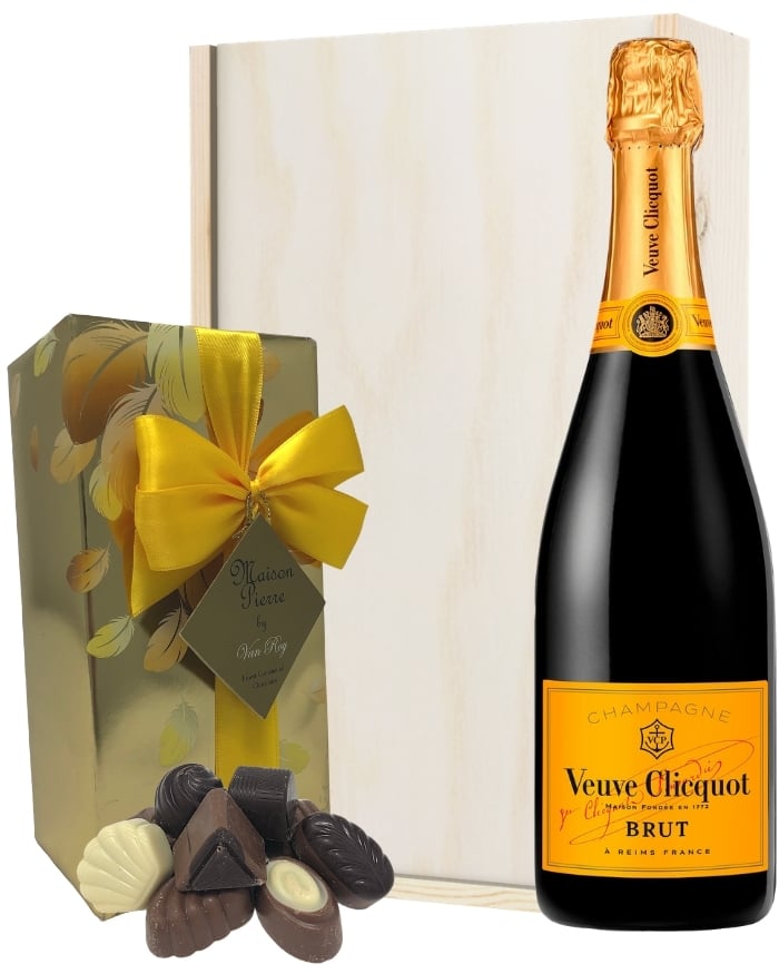 Veuve Clicquot Champagne & Belgian Chocolates Gift Box Next Day