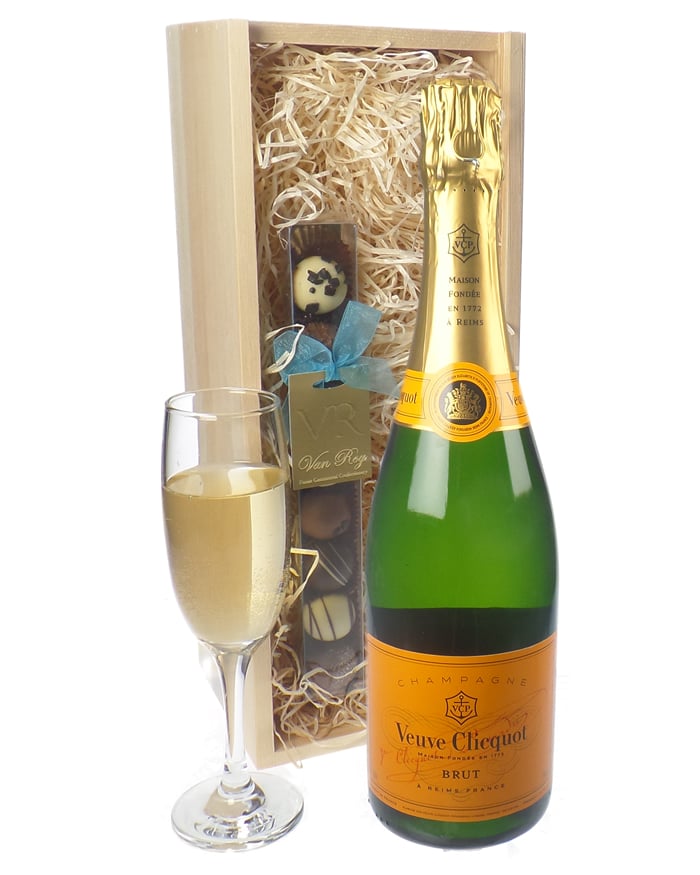 Veuve Clicquot Champagne and Chocolates Gift Set Next Day Delivery UK