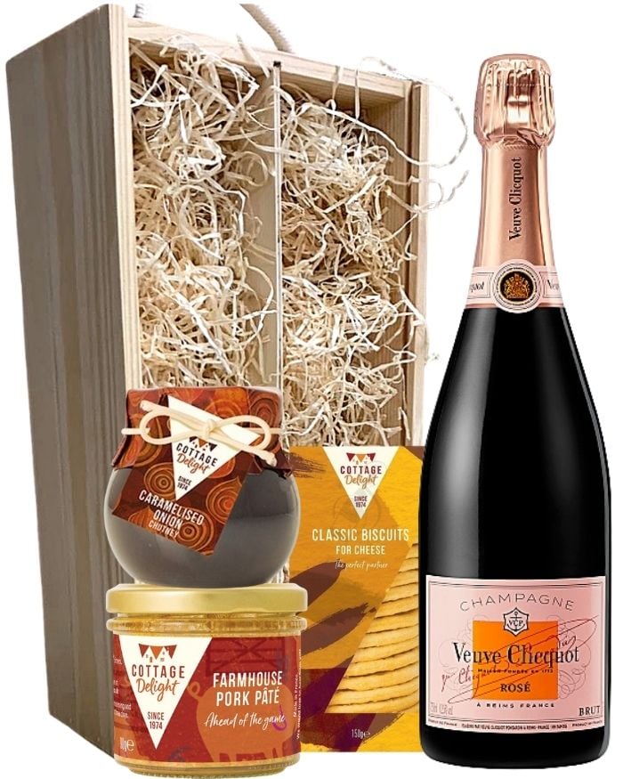 Veuve Clicquot Rose Champagne Hamper Next Day Delivery UK