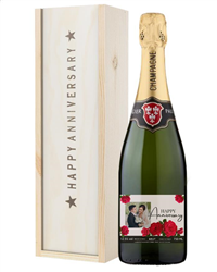 Personalised Champagne Birthday Gift Photo Upload Balloons