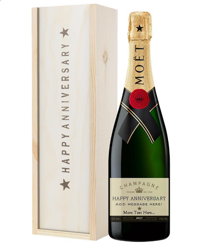 Personalised Champagne Anniversary Gift