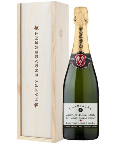 Personalised Champagne Engagement Gift