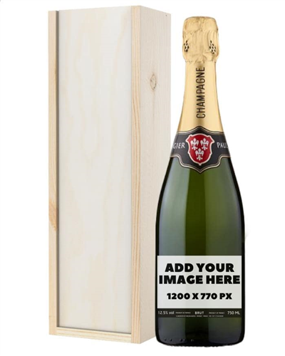 Personalised Champagne Label Upload Custom Artwork