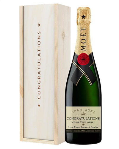 Personalised Moet Champagne Congratulations Gift