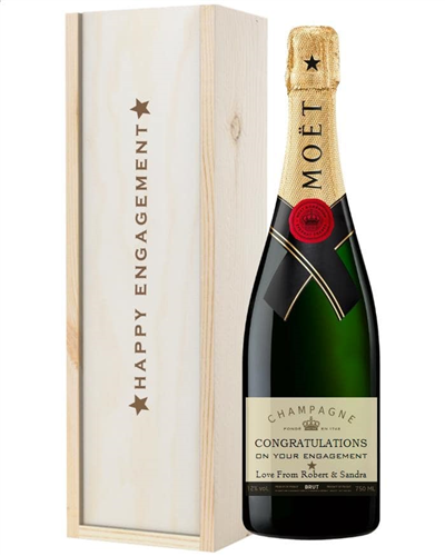 Personalised Moet Champagne Engagement Gift