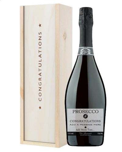 Personalised Prosecco Congratulations Gift