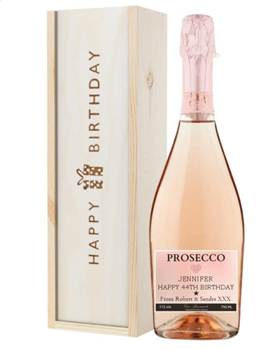 Personalised Prosecco Rose Birthday Gift