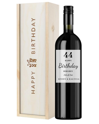 Personalised Red Wine Birthday Gift -  Age and Name Label