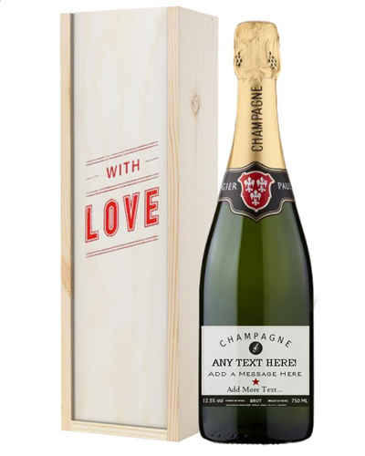 Personalised Valentines Champagne Gift