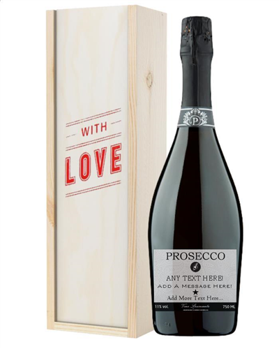 Personalised Valentines Prosecco Gift